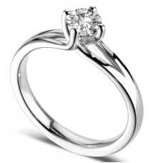 Compass Round Diamond Engagement Ring