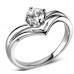 Slender Split Compass Round Diamond Engagement Ring