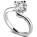 Compass Twist Round Diamond Engagement Ring