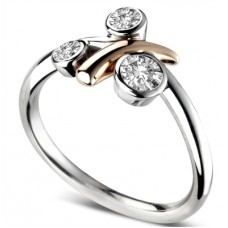 Unique Round Diamond Bubble Dress Ring