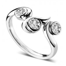 Unique Round Diamond Bubble Dress Ring