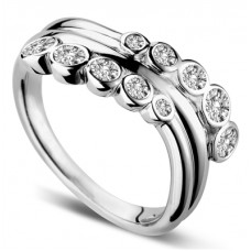 Unique Round Diamond Bubble Dress Ring