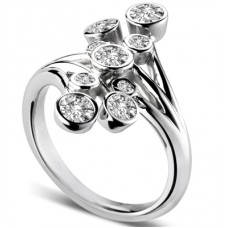 Unique Round Diamond Bubble Dress Ring Unique Round Diamond Bubble Dress Ring