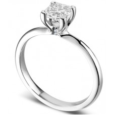 Modern Heart Claw Princess Diamond Solitaire Ring