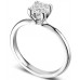 Modern Heart Claw Princess Diamond Solitaire Ring