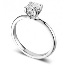 Modern Heart Claw Cushion Diamond Solitaire Ring Modern Heart Claw Cushion Diamond Solitaire Ring
