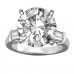 Stylish Round & Baguette Diamond Trilogy Ring