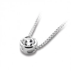 Classic Round Diamond Solitaire Pendant