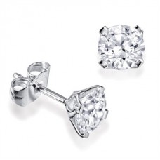 Classic Round Diamond Stud Earrings