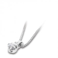 Classic 4 Claw Round Diamond Pendant