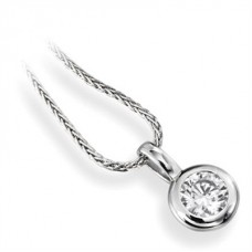Classic Round Diamond Solitaire Pendant