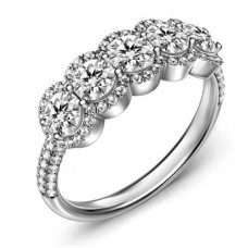 Exclusive Halo Round Diamond Designer Ring