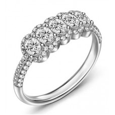 Exquisite Halo Oval Diamond Designer Ring