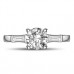 Stylish Round & Baguette Diamond Trilogy Ring