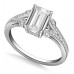 Split Shank Emerald Diamond Designer Ring