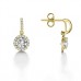 Elegant Round Diamond Single Halo Earrings Elegant Round Diamond Single Halo Earrings
