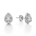 Pear Diamond Single Halo Earrings