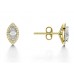 Marquise Diamond Single Halo Earrings