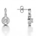 Unique Round Diamond Drop Earrings