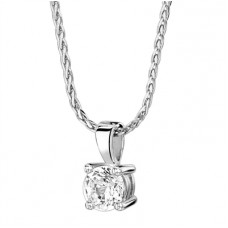 Traditional Round Diamond Solitaire Pendant