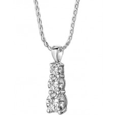 Traditional Round Trilogy Diamond Pendant