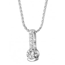 Modern Round Diamond Pendant