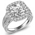 Exclusive Cushion Diamond Single Halo Vintage Ring