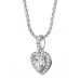 Heart Diamond Single Halo Pendant