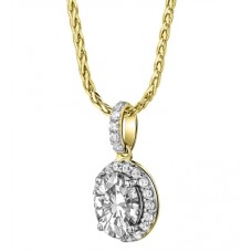 Oval Diamond Single Halo Pendant Oval Diamond Single Halo Pendant