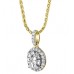 Oval Diamond Single Halo Pendant Oval Diamond Single Halo Pendant
