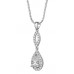 Pear Diamond Single Halo Pendant