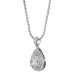 Pear Diamond Double Halo Pendant