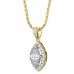 Marquise Diamond Single Halo Pendant