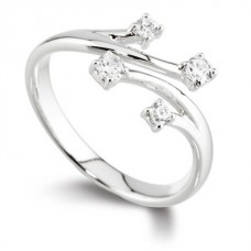 Unique Round Diamond Bubble Dress Ring