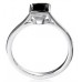 0.75ct Princess Black Diamond Solitaire Ring