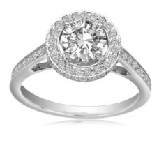 0.75ct Si2/f Round Diamond Halo Ring 0.75ct Si2/f Round Diamond Halo Ring