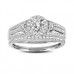 Unique Diamond Trio Matching Wedding Ring Set