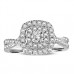 Double Halo Round Diamond Ring