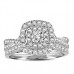 Double Halo Round Diamond Bridal Set Double Halo Round Diamond Bridal Set