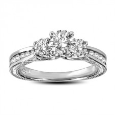 Modern Round Diamond Vintage Ring