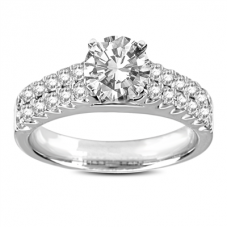 Double Row Round Diamond Vintage Ring