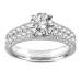 Double Row Round Diamond Vintage Ring