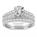 Double Row Round Diamond Vintage Ring With Band