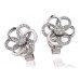 Round Diamond Designer Flower Earrings