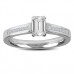 1.00ct G/vvs2 Emerald Diamond Shoulder Set Ring