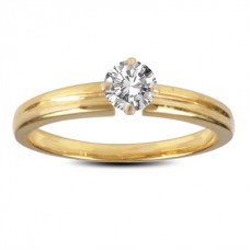 0.38ct I1/h Round Diamond Solitaire Ring