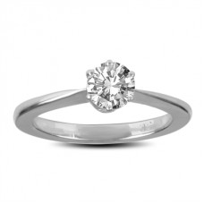 0.41ct Vs2/g Round Diamond Solitaire Ring