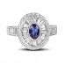 1.00ct Oval/baguette Gemstone Ring