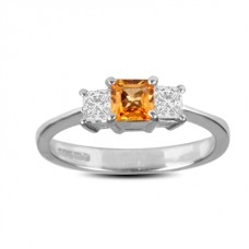 0.60ct Yellow Sapphire And Diamond Ring 0.60ct Yellow Sapphire And Diamond Ring
