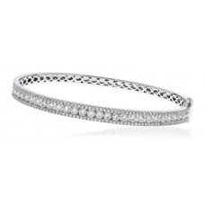 Elegant Round Diamond Set Bangle